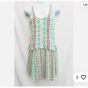 Aritzia Wilfred Patterned Drop Waist Min Dress